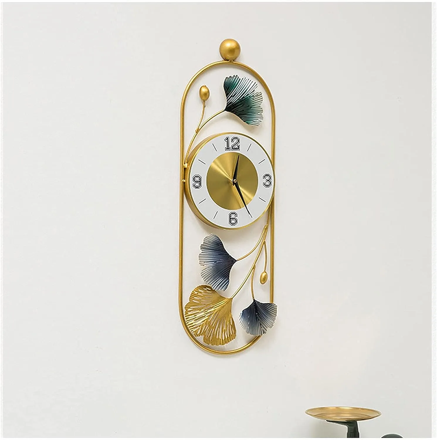 ULTRA SHINE HOME DECOR 3D Art Modern Design Wrought Iron, Metal Wall Clock, Handmade for Home Decoration, Bedroom, Living Room, Hotel & Restaurant Decor (24 * 8 Inches)