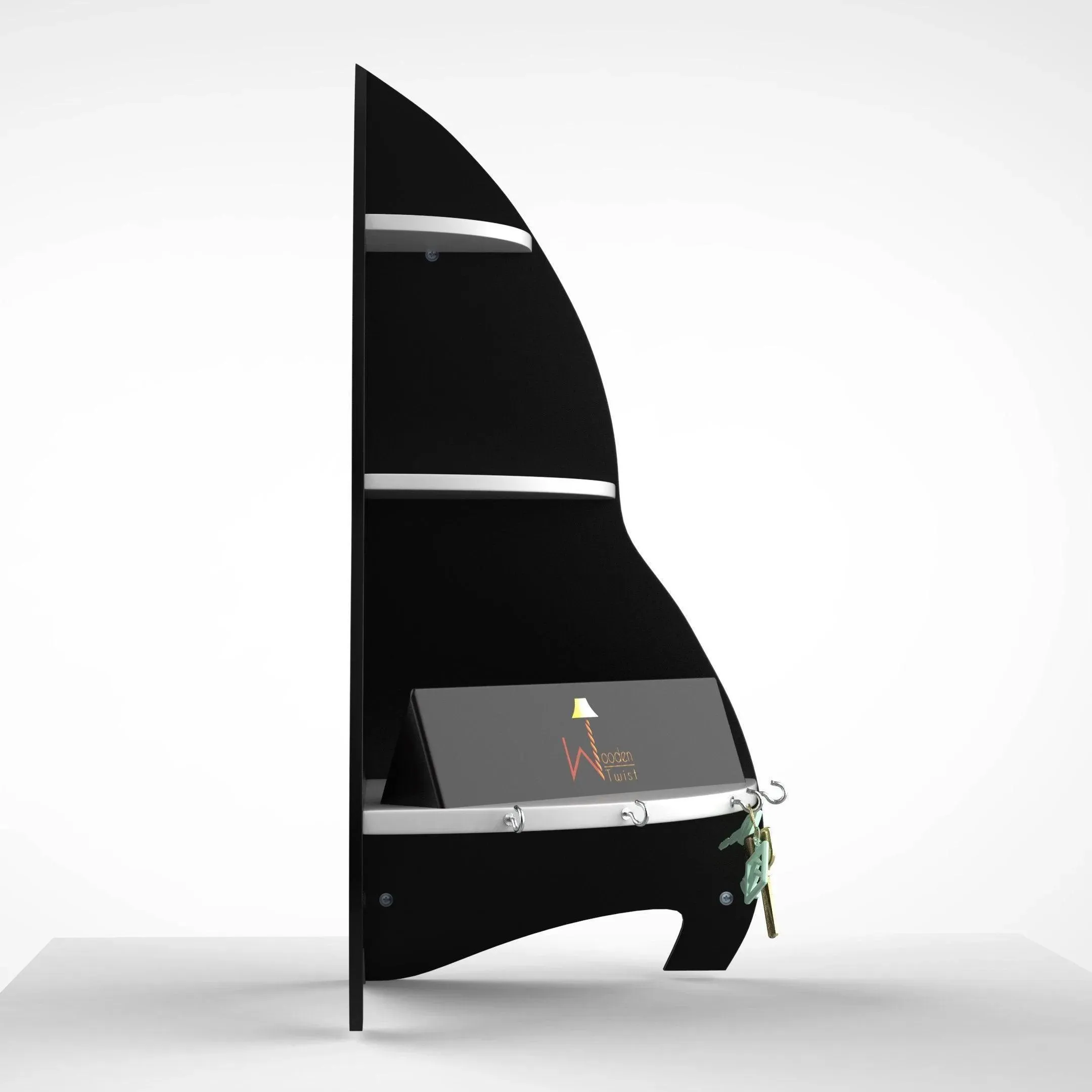 Unicus Rocket Shaped Large Corner Wall Shelf