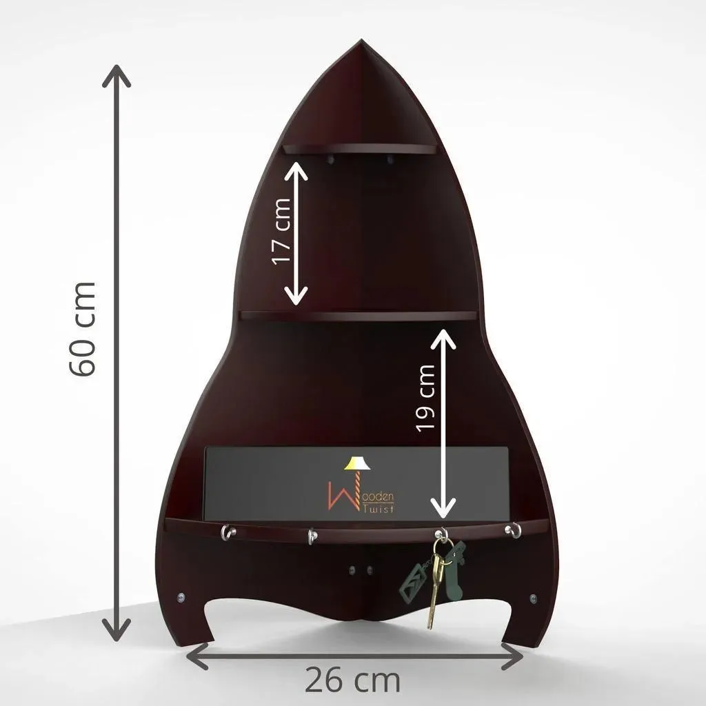 Unicus Rocket Shaped Large Corner Wall Shelf