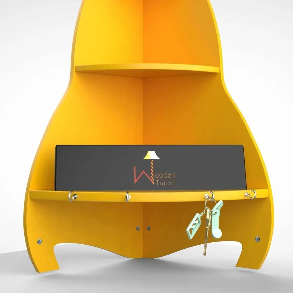 Unicus Rocket Shaped Large Corner Wall Shelf