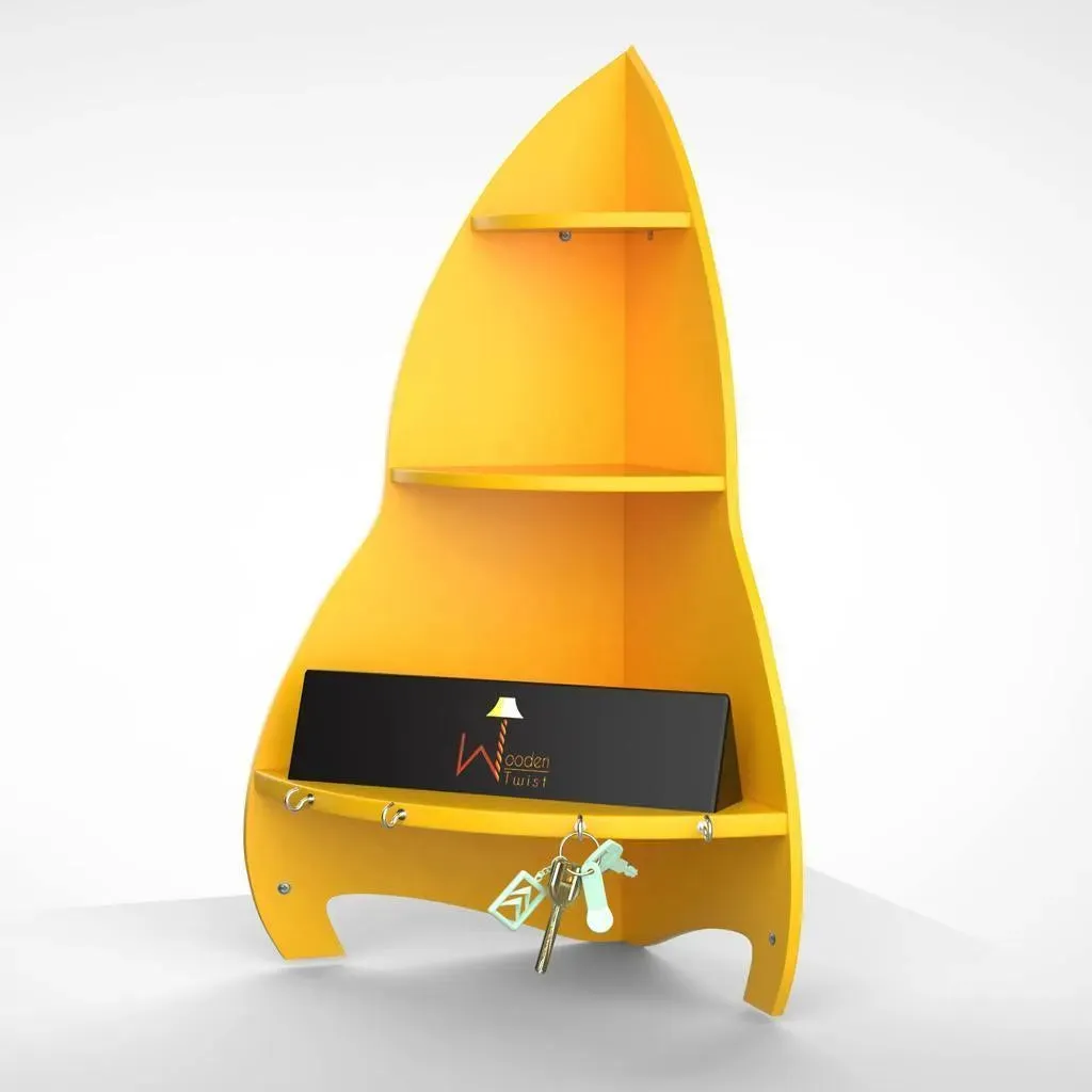 Unicus Rocket Shaped Large Corner Wall Shelf