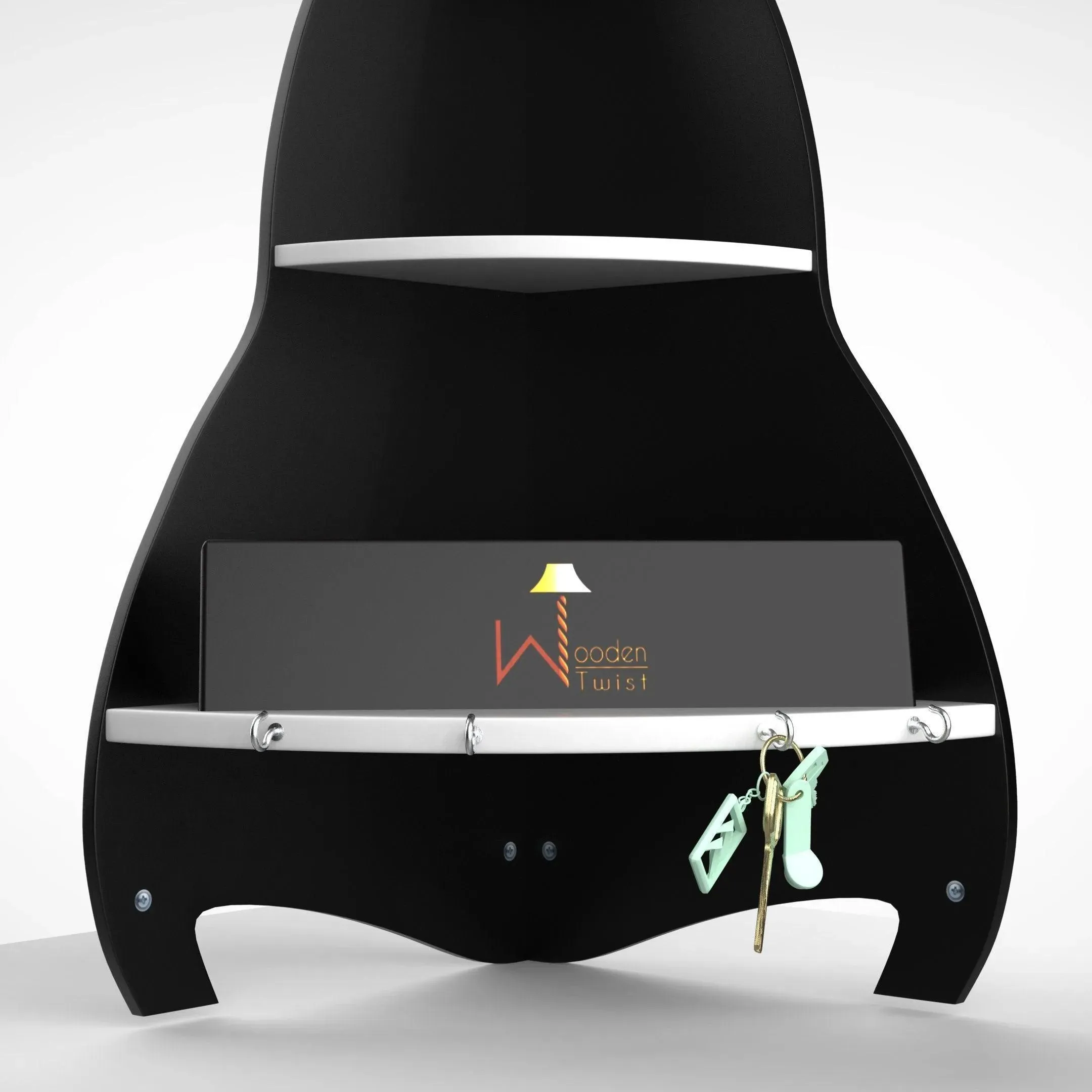 Unicus Rocket Shaped Large Corner Wall Shelf