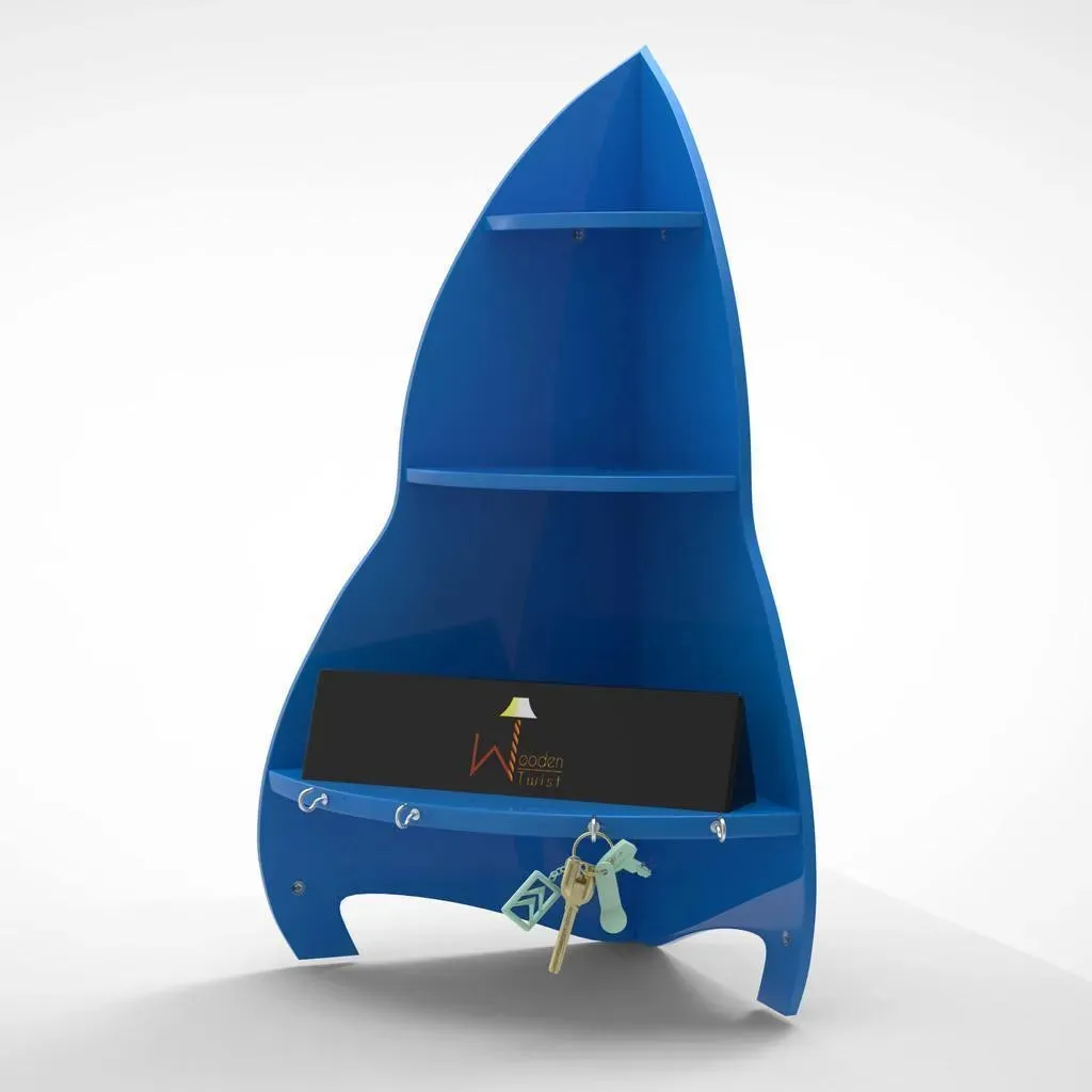 Unicus Rocket Shaped Large Corner Wall Shelf
