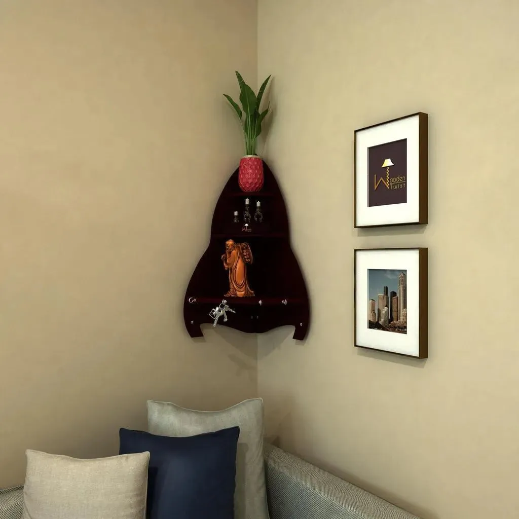 Unicus Rocket Shaped Large Corner Wall Shelf