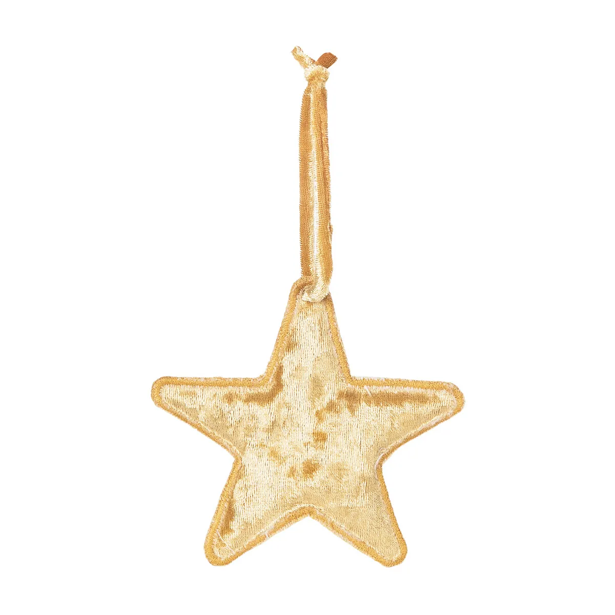 Velvet Splendor Gold Star Ornament