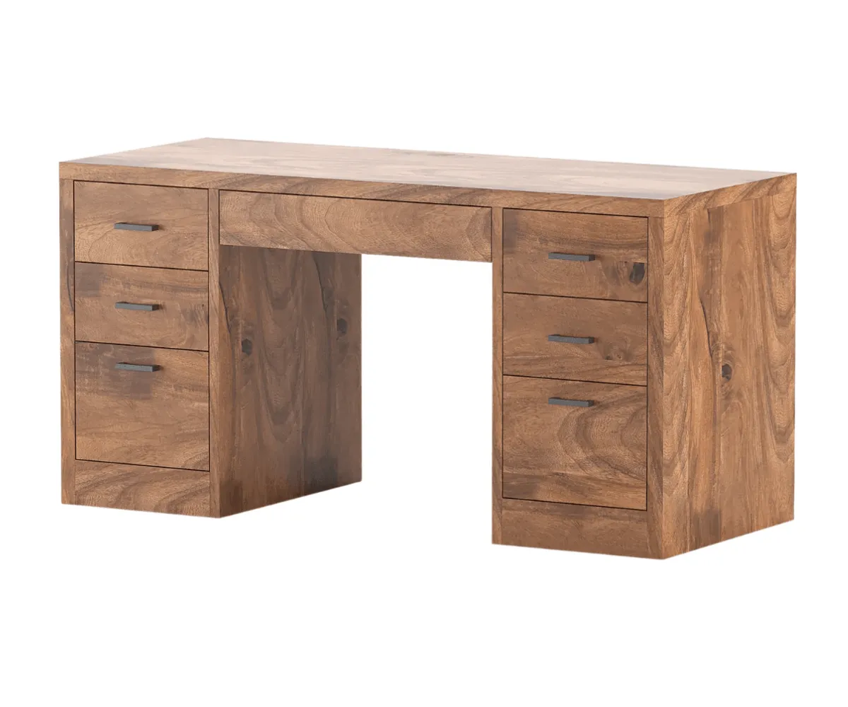 Versatile Solid Wood Office Computer Desk