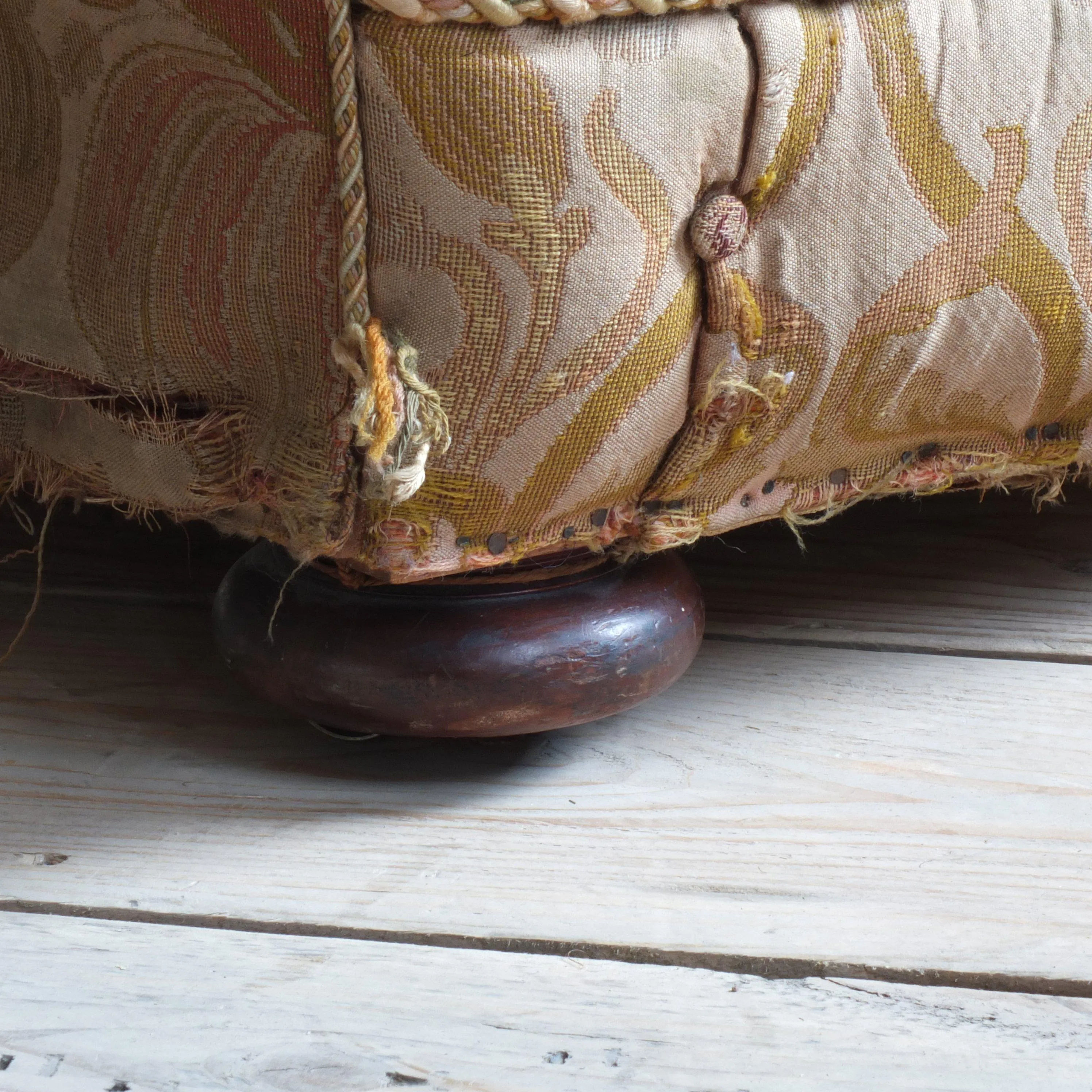 Victorian double drop arm chesterfield sofa by Charles Jenner & co