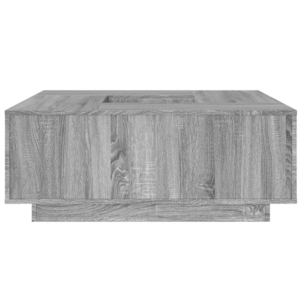 vidaXL Grey Sonoma Coffee Table - Modern, Versatile Living Room Furniture - 100x100x40 cm, Durable Engineered Wood