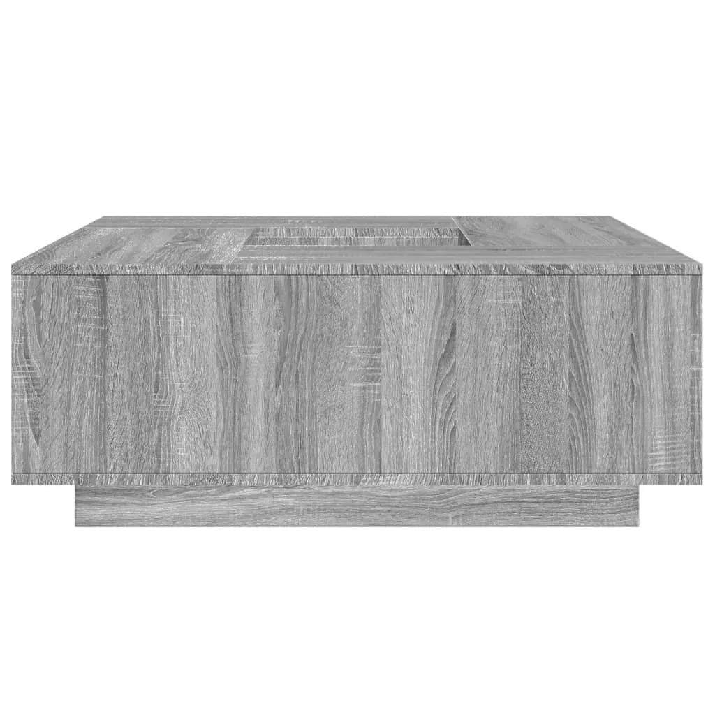 vidaXL Grey Sonoma Coffee Table - Modern, Versatile Living Room Furniture - 100x100x40 cm, Durable Engineered Wood