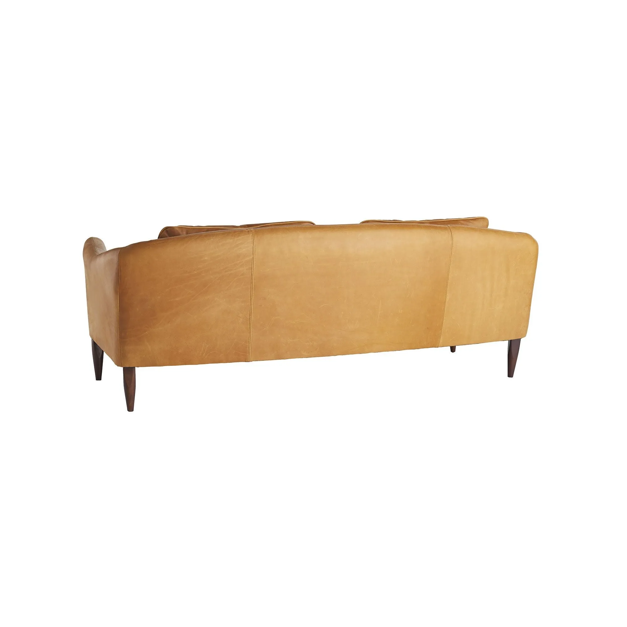 Vincent Sofa Butterscotch Leather Dark Walnut