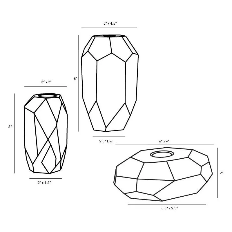Violet Candle Holder (Set of 3)