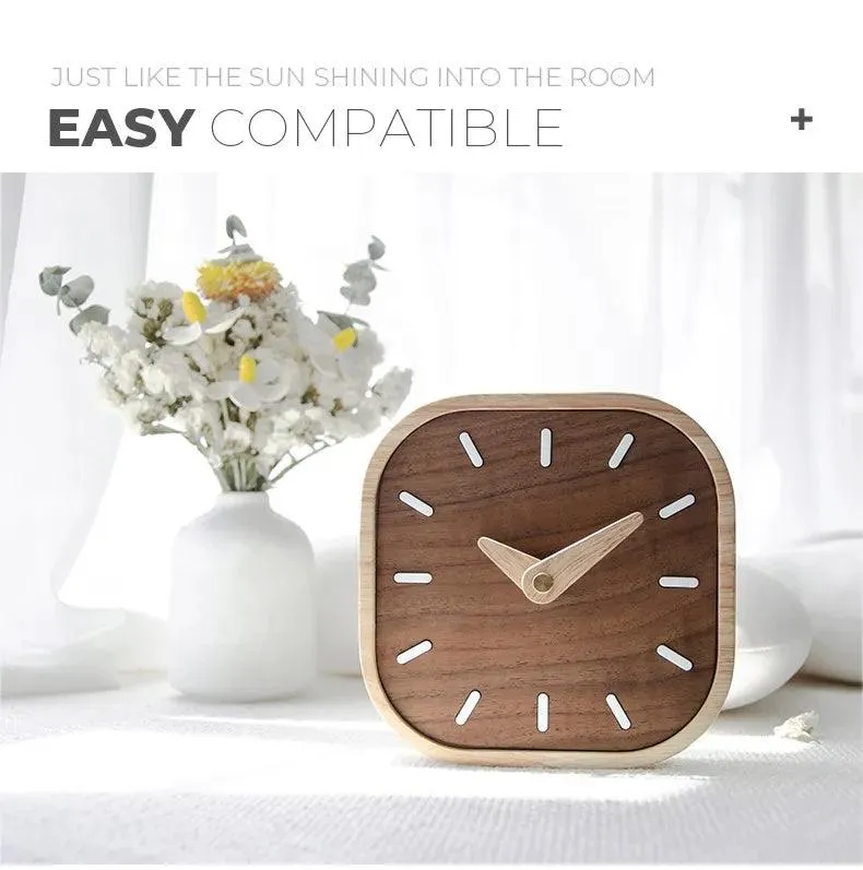 Walnut Wonder Desk Clock