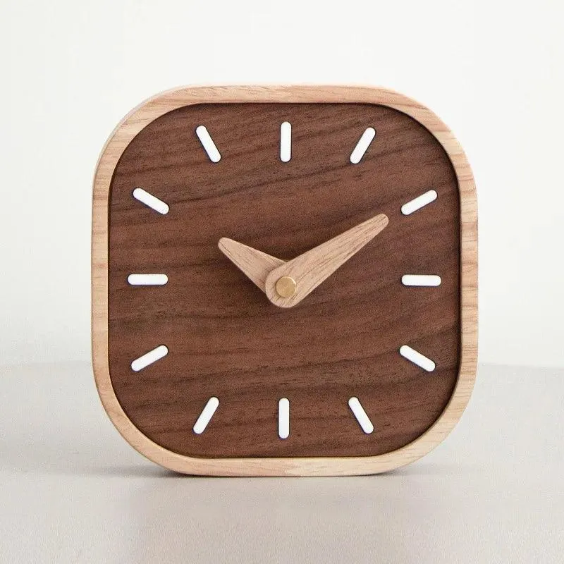 Walnut Wonder Desk Clock