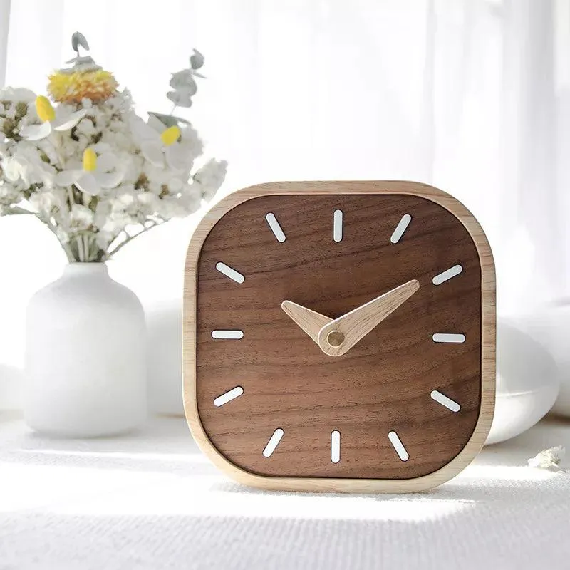 Walnut Wonder Desk Clock