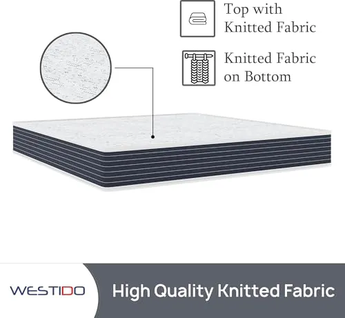 WESTIDO SteadySupport Multiple High Resilience (HR) Foam | High Resilience (HR) Foam Knitted Fabric Queen Size Zero Partner Disturbance SteadySupportKQ10inch84X60