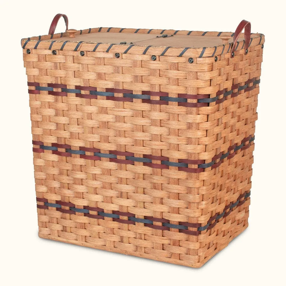 Wicker Laundry Basket | Large Amish Woven Hamper With Lid