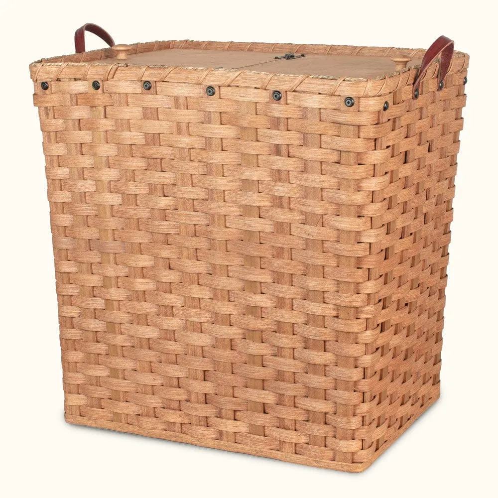 Wicker Laundry Basket | Large Amish Woven Hamper With Lid