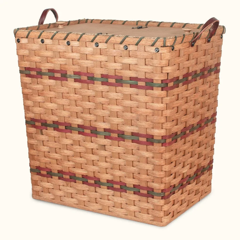 Wicker Laundry Basket | Large Amish Woven Hamper With Lid