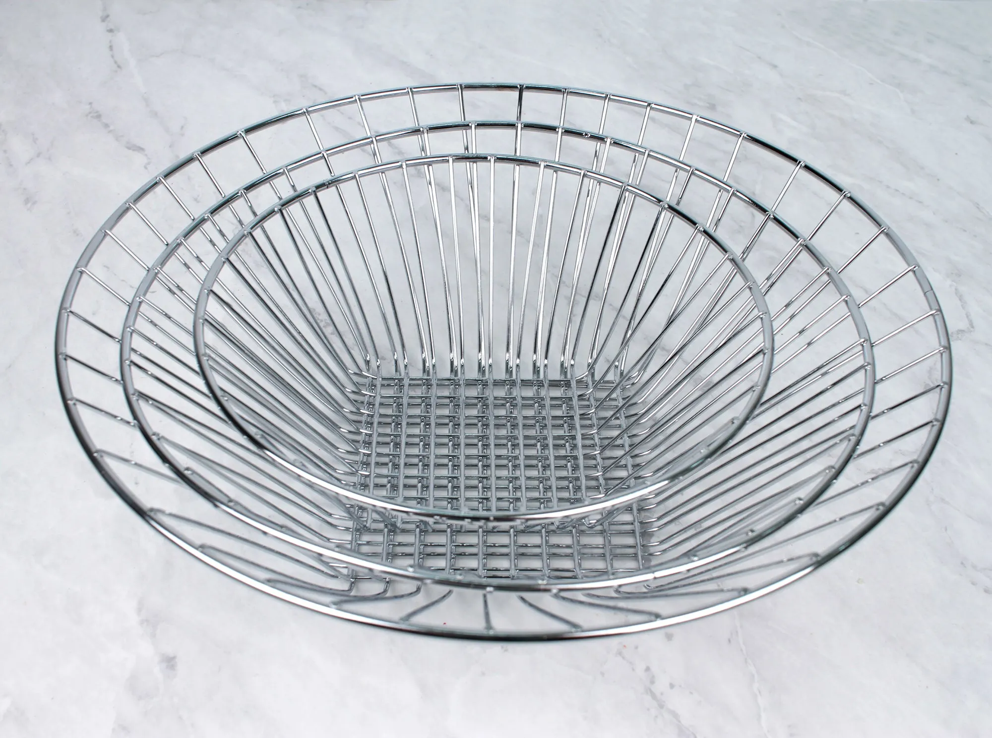 Wire Hanging Basket - Chrome