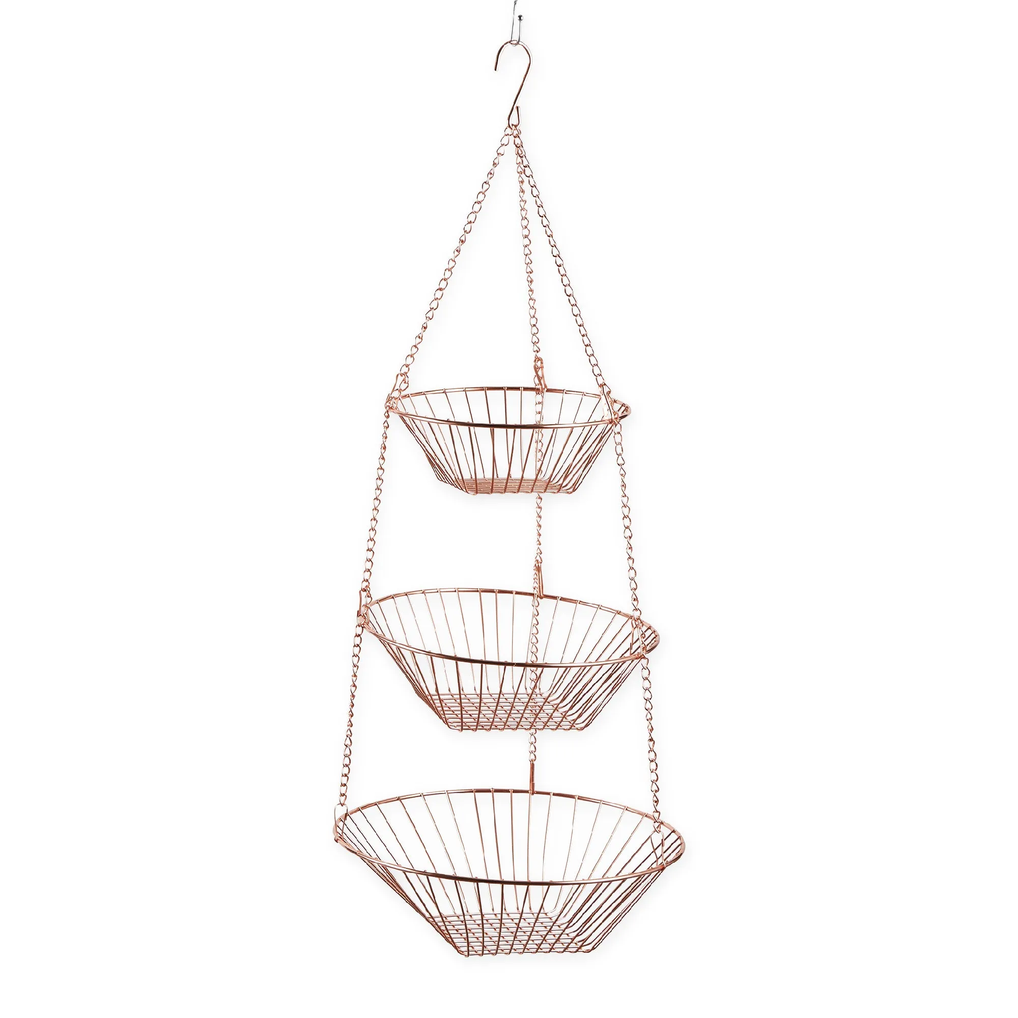 Wire Hanging Basket - Copper