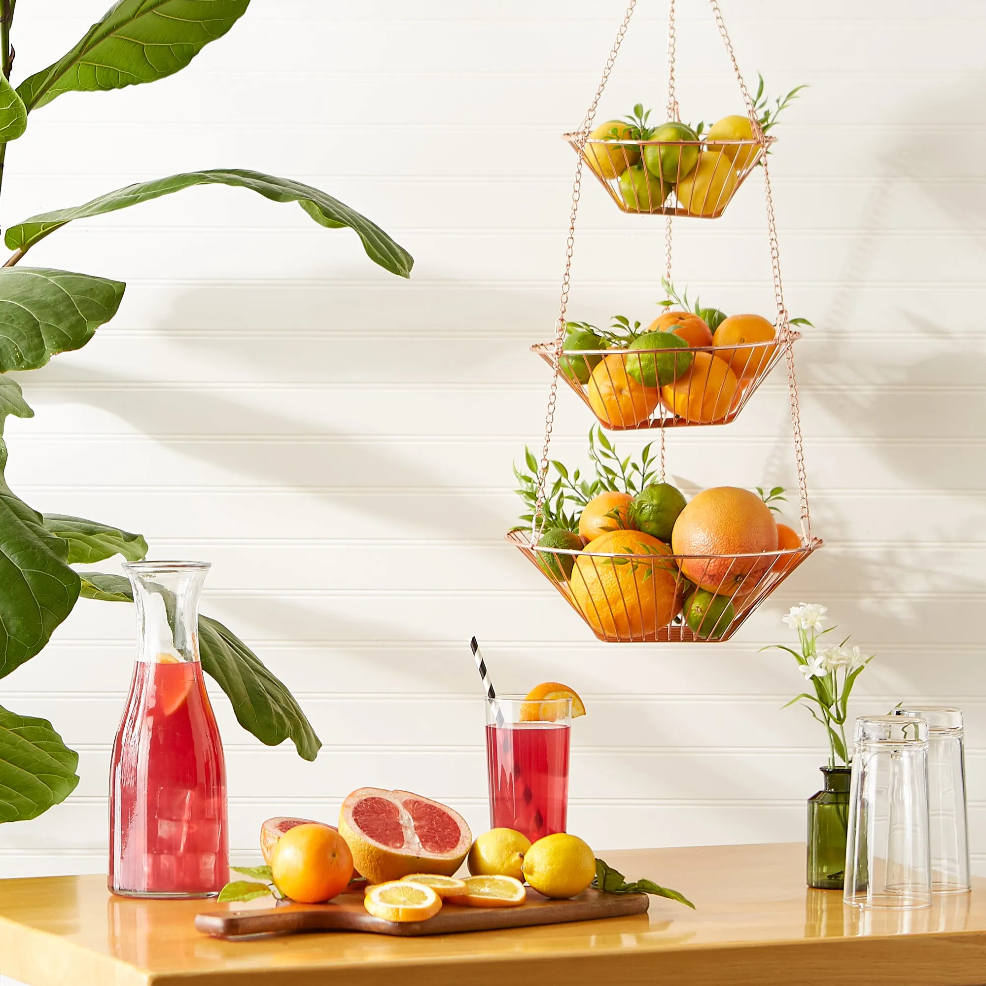 Wire Hanging Basket - Copper