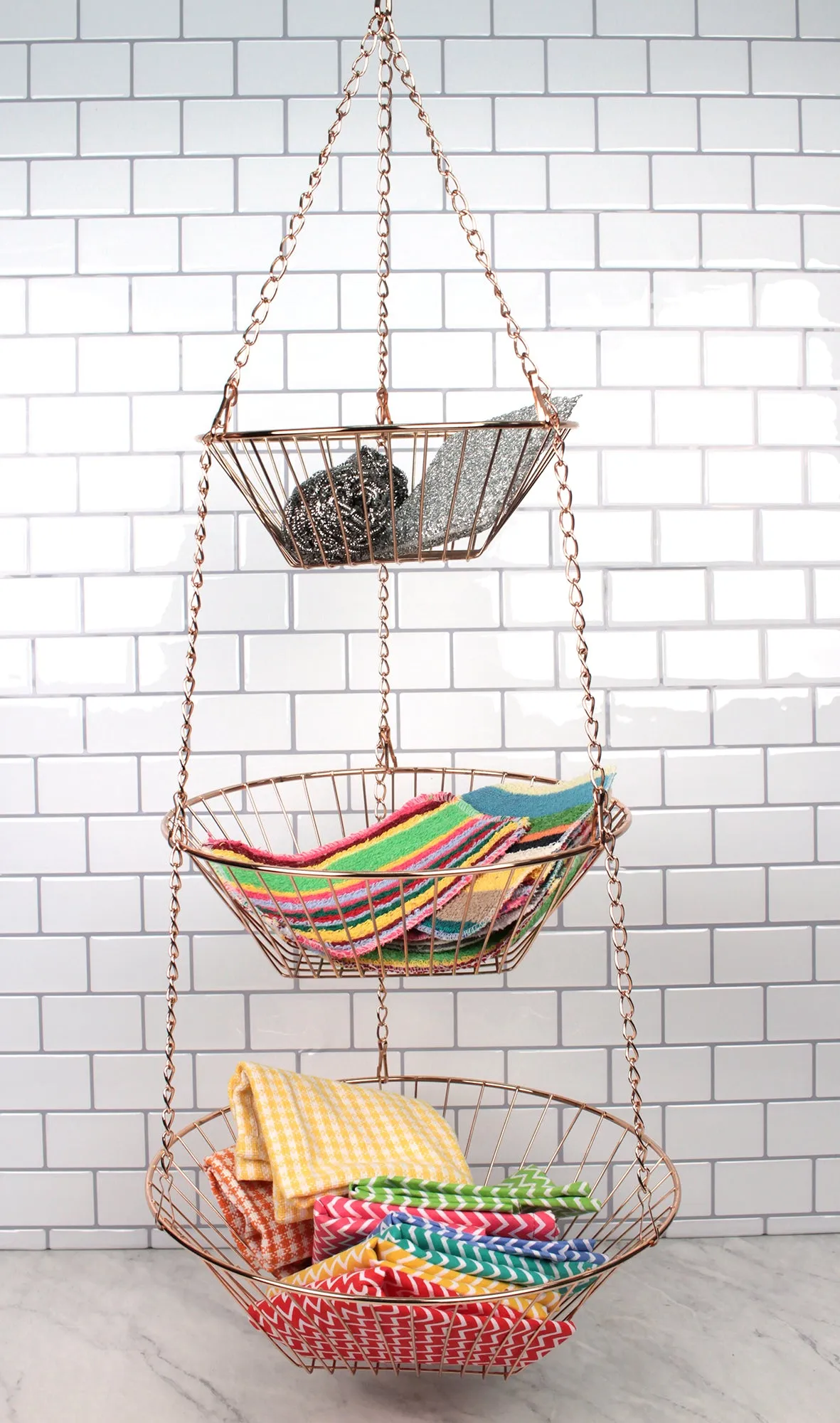 Wire Hanging Basket - Copper