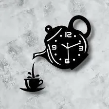 WOODEN KETTLE CLOCK