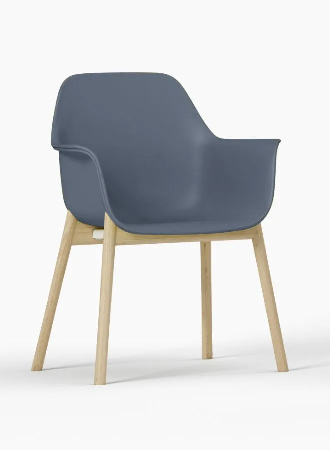 Wooden Leg Plastic Office Chair, Visitor Chair For Office and Home
