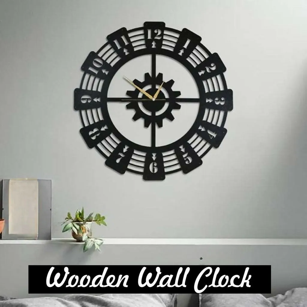 Wooden Round Wall Clock