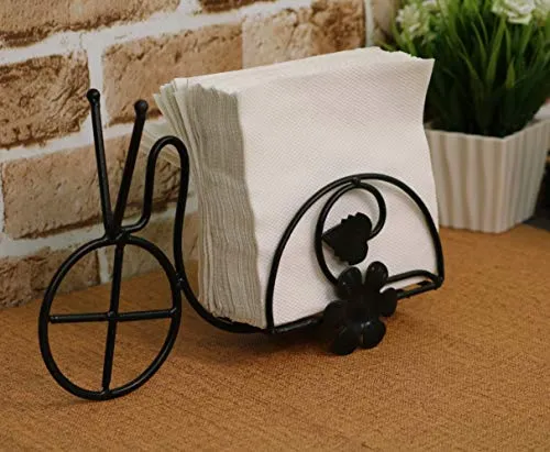 Worthy Shoppee Beautiful Design 1 Compartments Tissue Box & Napkin Holder Rickshaw Design
