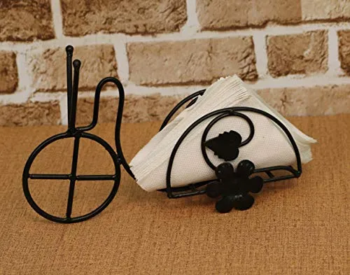 Worthy Shoppee Beautiful Design 1 Compartments Tissue Box & Napkin Holder Rickshaw Design