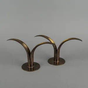 YSTAD-METALL Sweden Ahlenius Bjork LILJAN Brass Candle Holders